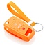 Autoschlüssel Hülle kompatibel mit VW GTI / R-Line 3 Tasten - Schutzhülle aus Silikon - Auto Schlüsselhülle Cover in Orange