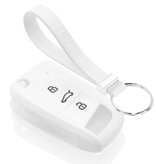 TBU car TBU car Funda Carcasa llave compatible con VW - Funda de Silicona - Cover de Llave Coche - Blanco