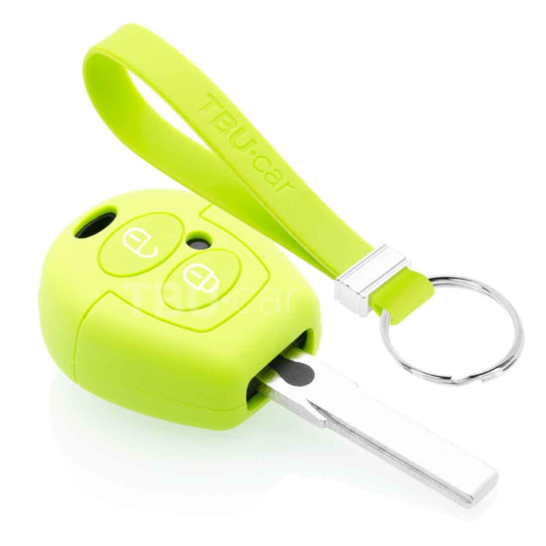 TBU car TBU car Car key cover compatible with Seat - Silicone Protective Remote Key Shell - FOB Case Cover - Lime green