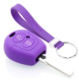 TBU car TBU car Autoschlüssel Hülle kompatibel mit Seat 2 Tasten - Schutzhülle aus Silikon - Auto Schlüsselhülle Cover in Violett