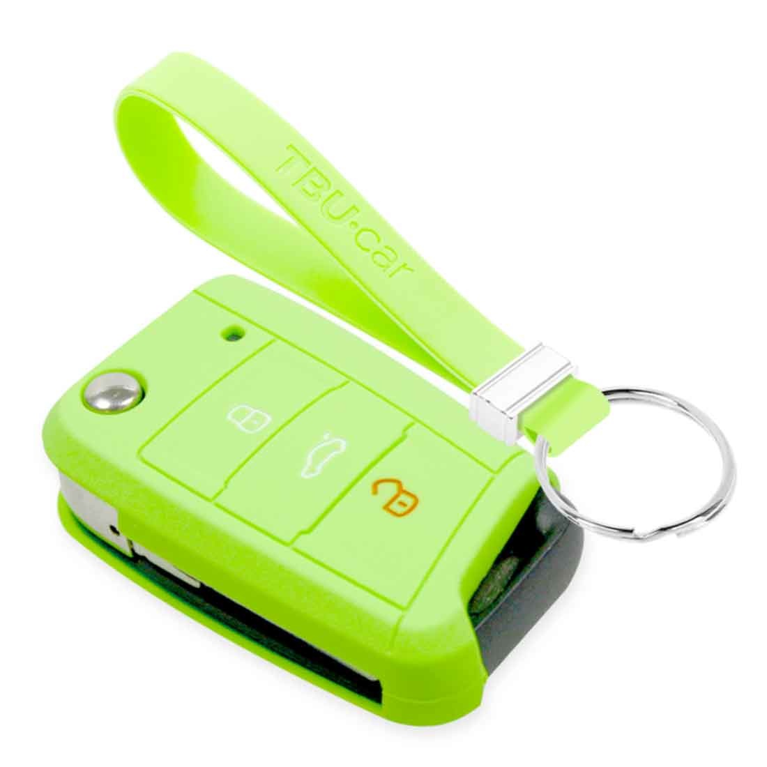TBU car TBU car Cover chiavi auto compatibile con Skoda - Copertura protettiva - Custodia Protettiva in Silicone - Fosforescente