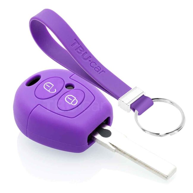 Funda Carcasa llave compatible con Skoda - Funda de Silicona - Cover de Llave Coche - Violeta