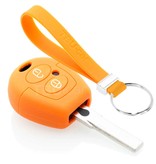 TBU car TBU car Housse de Protection clé compatible avec Skoda - Coque Cover Housse étui en Silicone - Orange