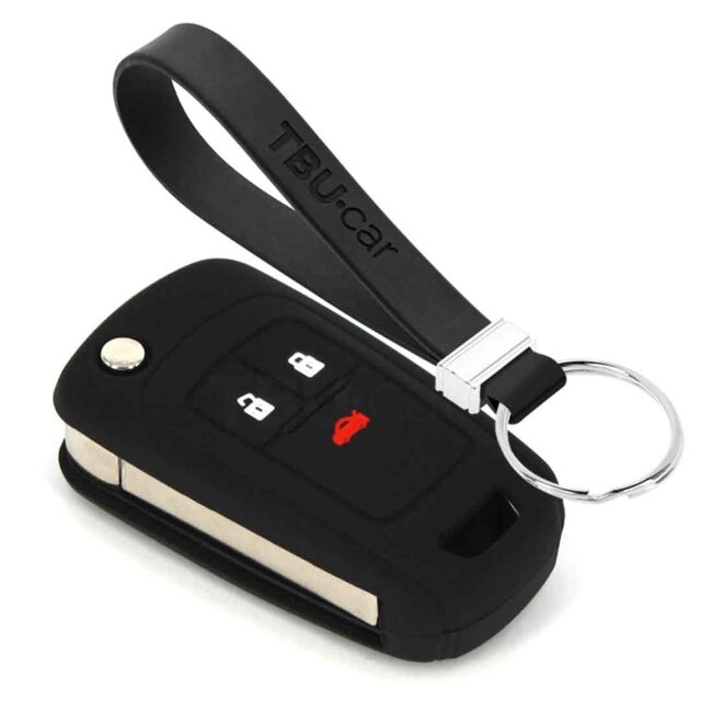 Capa para chave do carro compatível com Vauxhall - Capa Protetora de Chave Remota de Silicone - Tampa Remota FOB - Preto