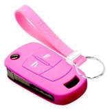 TBU car TBU car Autoschlüssel Hülle kompatibel mit Vauxhall 2 Tasten - Schutzhülle aus Silikon - Auto Schlüsselhülle Cover in Rosa