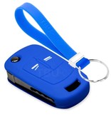 TBU car TBU car Autoschlüssel Hülle kompatibel mit Vauxhall 2 Tasten - Schutzhülle aus Silikon - Auto Schlüsselhülle Cover in Blau
