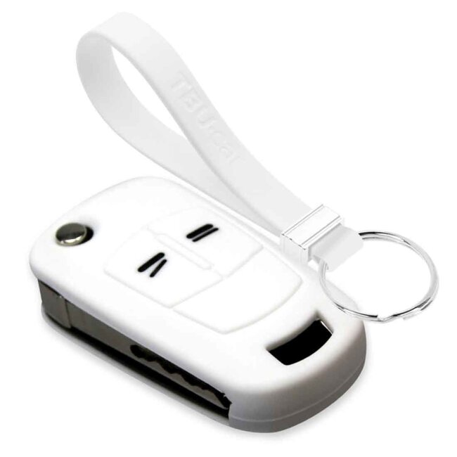 Capa para chave do carro compatível com Vauxhall - Capa Protetora de Chave Remota de Silicone - Tampa Remota FOB - Branco