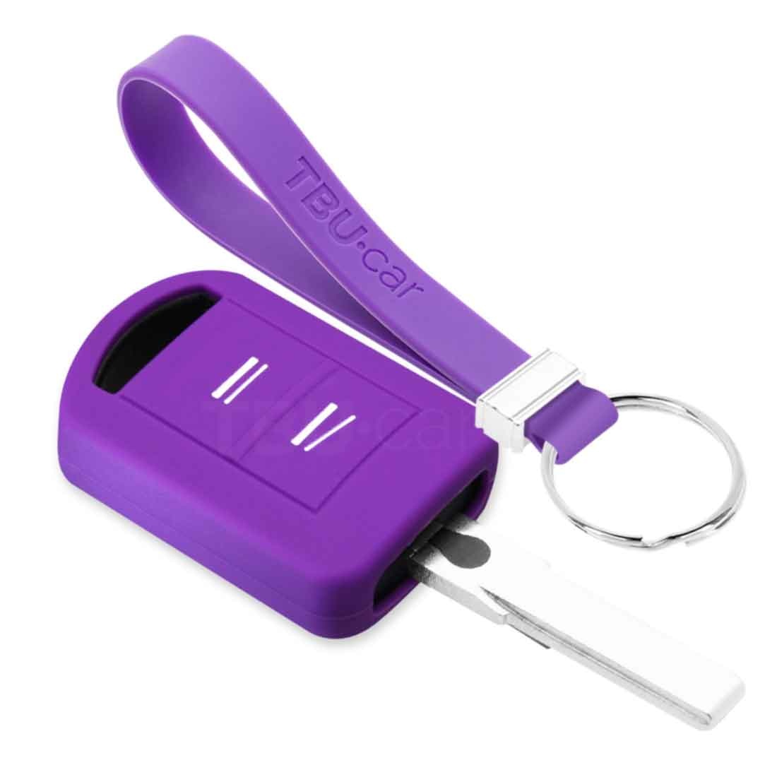 TBU car TBU car Autoschlüssel Hülle kompatibel mit Vauxhall 2 Tasten - Schutzhülle aus Silikon - Auto Schlüsselhülle Cover in Violett
