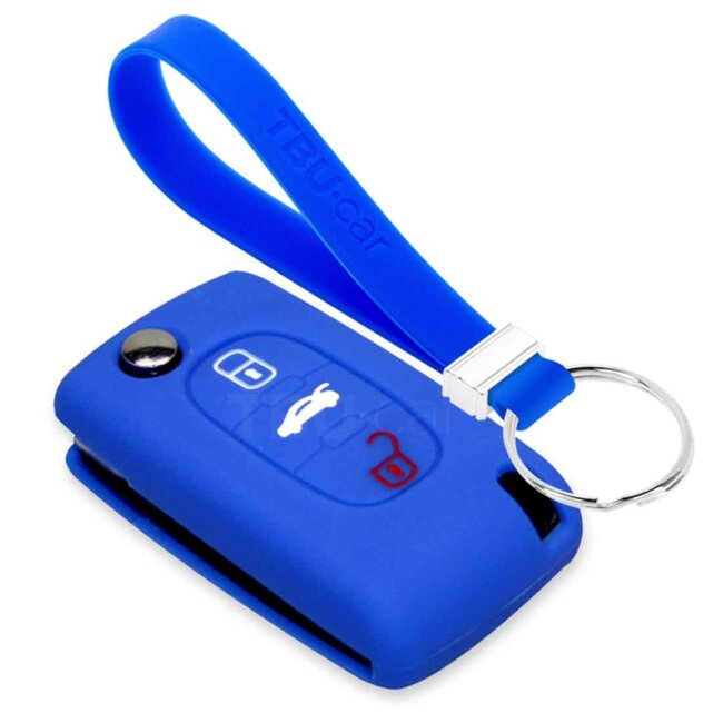 Capa para chave do carro compatível com Lancia - Capa Protetora de Chave Remota de Silicone - Tampa Remota FOB - Azul
