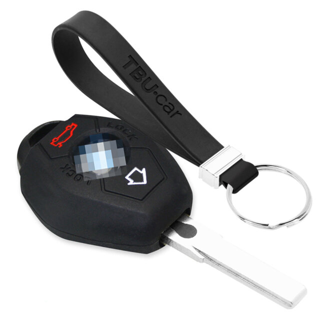 Capa para chave do carro compatível com BMW - Capa Protetora de Chave Remota de Silicone - Tampa Remota FOB - Preto