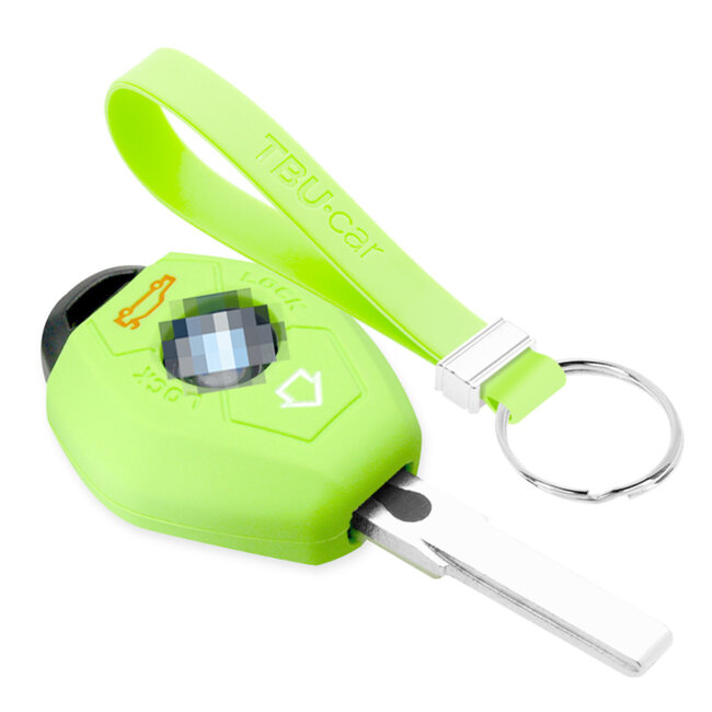 Capa para chave do carro compatível com BMW - Capa Protetora de Chave Remota de Silicone - Tampa Remota FOB - Fosforescente