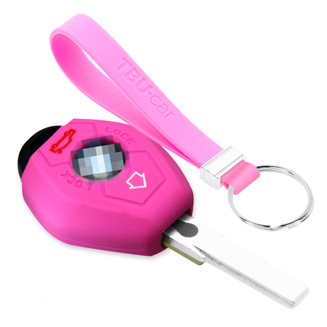 TBU car TBU car Funda Carcasa llave compatible con BMW - Funda de Silicona - Cover de Llave Coche - Rosa