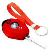 TBU car TBU car Autoschlüssel Hülle kompatibel mit BMW 3 Tasten - Schutzhülle aus Silikon - Auto Schlüsselhülle Cover in Rot