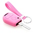 Capa para chave do carro compatível com BMW - Capa Protetora de Chave Remota de Silicone - Tampa Remota FOB - Rosa