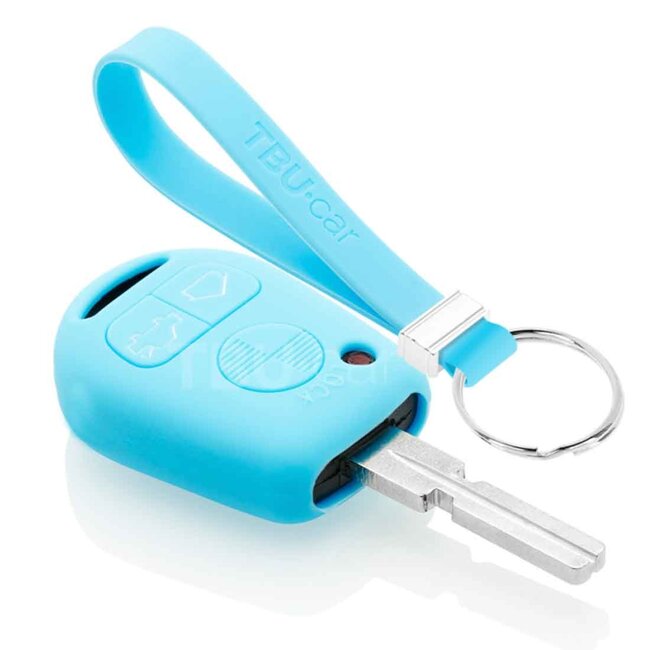 Capa para chave do carro compatível com BMW - Capa Protetora de Chave Remota de Silicone - Tampa Remota FOB - Azul claro