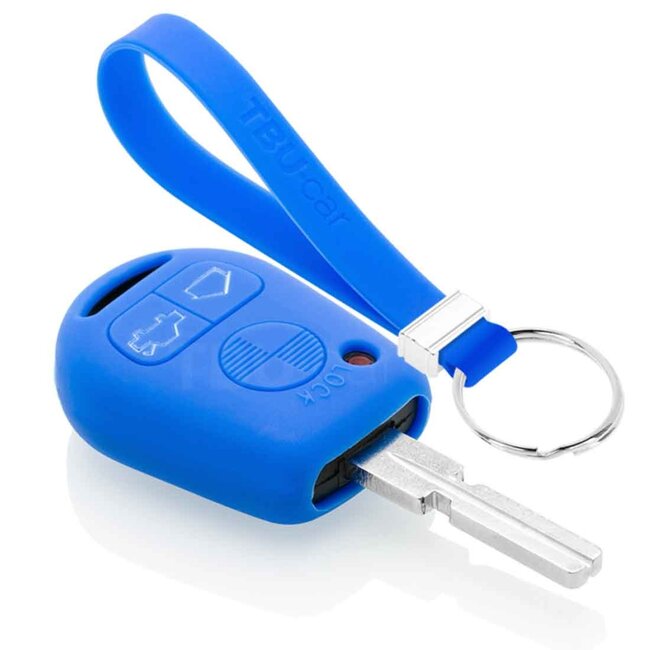Capa para chave do carro compatível com BMW - Capa Protetora de Chave Remota de Silicone - Tampa Remota FOB - Azul