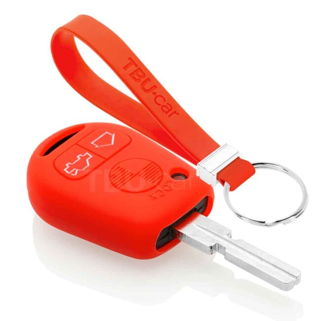 Capa para chave do carro compatível com BMW - Capa Protetora de Chave Remota de Silicone - Tampa Remota FOB - Vermelho