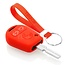 Capa para chave do carro compatível com BMW - Capa Protetora de Chave Remota de Silicone - Tampa Remota FOB - Vermelho