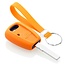 Capa para chave do carro compatível com Fiat - Capa Protetora de Chave Remota de Silicone - Tampa Remota FOB - Laranja