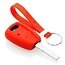 Funda Carcasa llave compatible con Fiat - Funda de Silicona - Cover de Llave Coche - Rojo