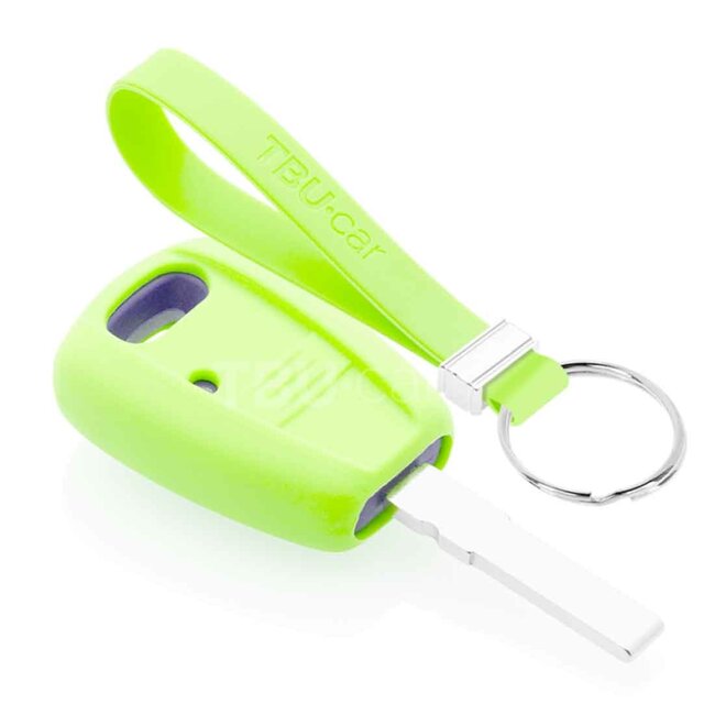 Capa para chave do carro compatível com Fiat - Capa Protetora de Chave Remota de Silicone - Tampa Remota FOB - Fosforescente