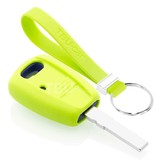 TBU car TBU car Car key cover compatible with Fiat - Silicone Protective Remote Key Shell - FOB Case Cover - Lime green