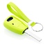 Funda Carcasa llave compatible con Fiat - Funda de Silicona - Cover de Llave Coche - Verde lima