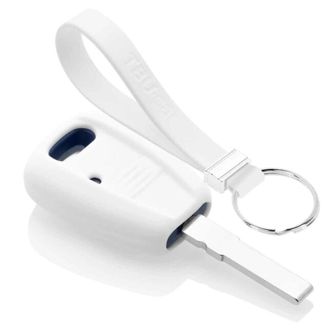 Capa para chave do carro compatível com Fiat - Capa Protetora de Chave Remota de Silicone - Tampa Remota FOB - Branco