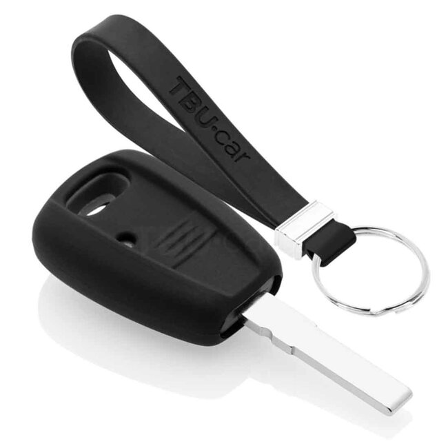 Cover chiavi auto compatibile con Fiat - Copertura protettiva - Custodia Protettiva in Silicone - Nero