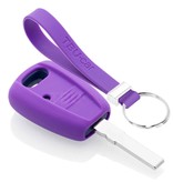 TBU car TBU car Car key cover compatible with Fiat - Silicone Protective Remote Key Shell - FOB Case Cover - Purple