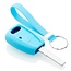 Capa para chave do carro compatível com Fiat - Capa Protetora de Chave Remota de Silicone - Tampa Remota FOB - Azul claro