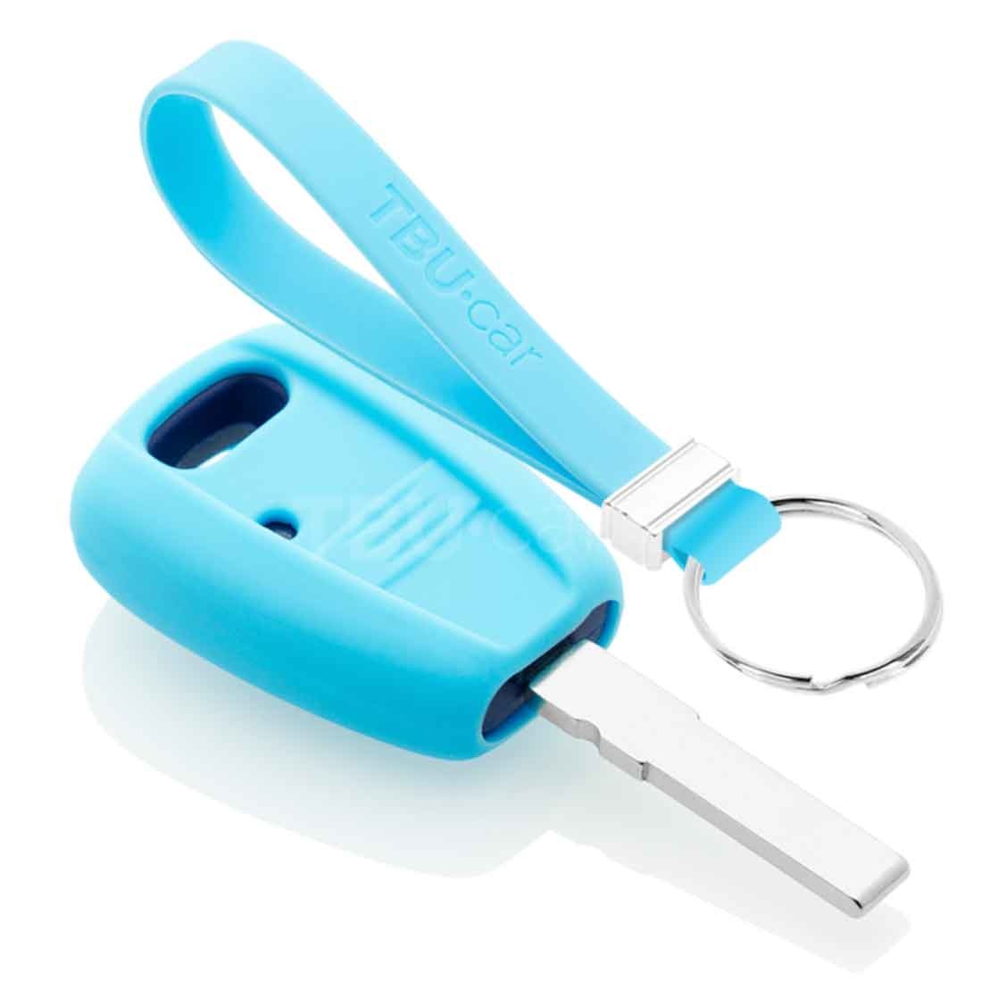 TBU car Fiat Capa Silicone Chave do carro - Capa protetora - Tampa remota FOB - Azul claro