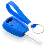 TBU car TBU car Car key cover compatible with Fiat - Silicone Protective Remote Key Shell - FOB Case Cover - Blue