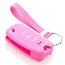 Capa para chave do carro compatível com Jeep - Capa Protetora de Chave Remota de Silicone - Tampa Remota FOB - Rosa