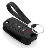 TBU car TBU car Sleutel cover compatibel met Jeep - Silicone sleutelhoesje - beschermhoesje autosleutel - Zwart