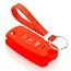Capa para chave do carro compatível com Jeep - Capa Protetora de Chave Remota de Silicone - Tampa Remota FOB - Vermelho