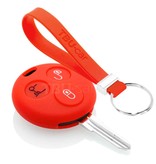 TBU car TBU car Housse de Protection clé compatible avec Smart - Coque Cover Housse étui en Silicone - Rouge