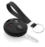 TBU car TBU car Car key cover compatible with Smart - Silicone Protective Remote Key Shell - FOB Case Cover - Black