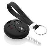 TBU car TBU car Sleutel cover compatibel met Smart - Silicone sleutelhoesje - beschermhoesje autosleutel - Zwart
