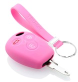 TBU car TBU car Autoschlüssel Hülle kompatibel mit Smart 3 Tasten - Schutzhülle aus Silikon - Auto Schlüsselhülle Cover in Rosa