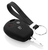 TBU car TBU car Autoschlüssel Hülle kompatibel mit Smart 3 Tasten - Schutzhülle aus Silikon - Auto Schlüsselhülle Cover in Schwarz