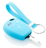 TBU car TBU car Sleutel cover compatibel met Smart - Silicone sleutelhoesje - beschermhoesje autosleutel - Lichtblauw