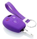 TBU car TBU car Car key cover compatible with Smart - Silicone Protective Remote Key Shell - FOB Case Cover - Purple