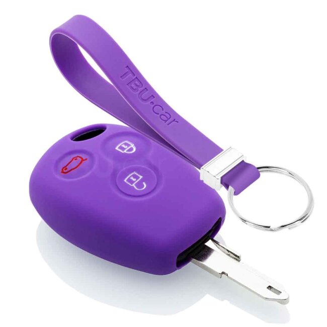 Capa para chave do carro compatível com Smart - Capa Protetora de Chave Remota de Silicone - Tampa Remota FOB - Roxo