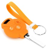 TBU car TBU car Housse de Protection clé compatible avec Smart - Coque Cover Housse étui en Silicone - Orange