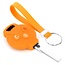 Capa para chave do carro compatível com Smart - Capa Protetora de Chave Remota de Silicone - Tampa Remota FOB - Laranja