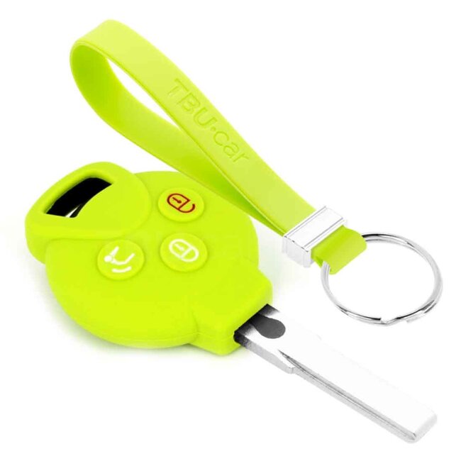 thumbnail image 2 of Soft Silicone Key Cover For Smart Fortwo 451 – Blue Rubber Protective Case 2 of 6