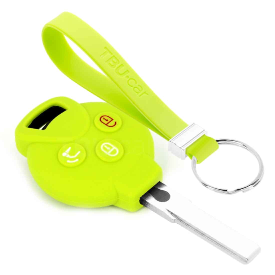 TBU car Smart Capa Silicone Chave do carro - Capa protetora - Tampa remota FOB - Verde lima