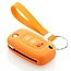 Capa para chave do carro compatível com Smart - Capa Protetora de Chave Remota de Silicone - Tampa Remota FOB - Laranja