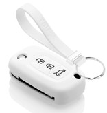 TBU car TBU car Housse de Protection clé compatible avec Smart - Coque Cover Housse étui en Silicone - Blanc